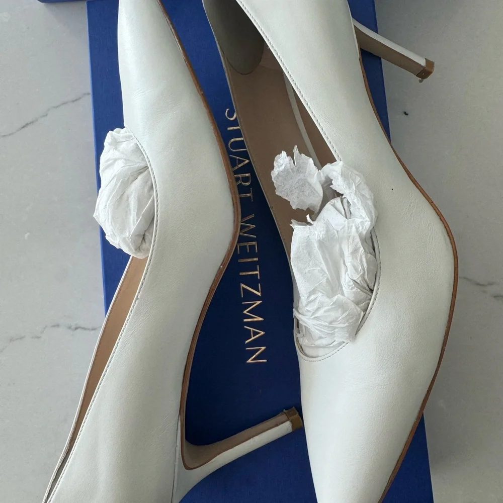 Stuart Weitzman White Heels - Picture 5 of 10